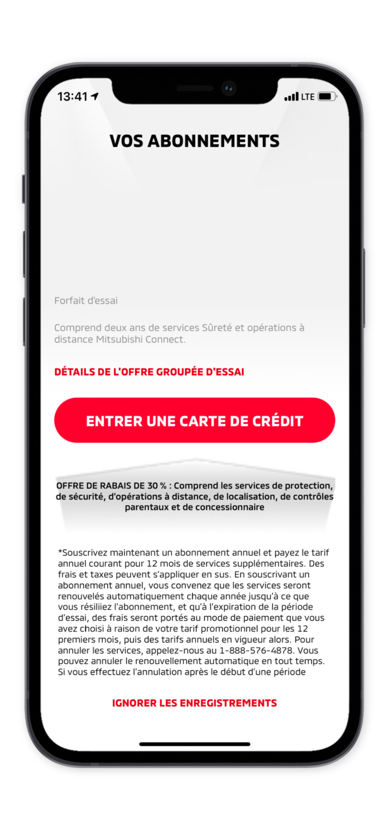 MITSUBISHI CONNECT Services de protection et services à distance